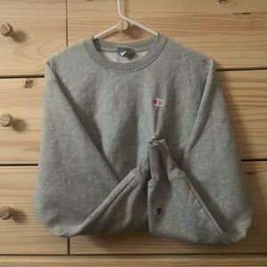 Cropped Champion Gray Crewneck Sweater